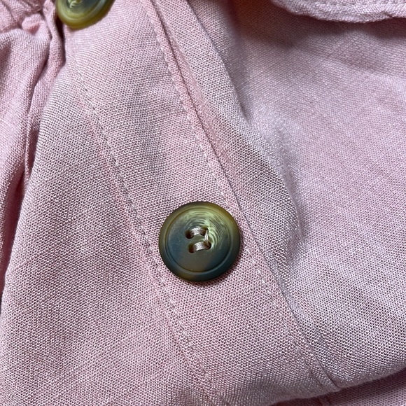 Charming Charlie Pink button down off the shoulder dress size medium - Picture 10 of 10